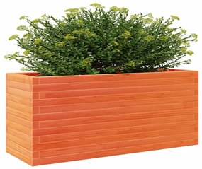 Vaso/floreira de jardim 110x40x46 cm pinho maciço castanho mel