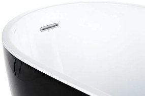 Banheira autónoma em acrílico preto 170 x 78 cm SOLARTE Beliani