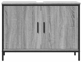 Móvel p/ lavatório 80x30x60cm derivados madeira cinzento sonoma