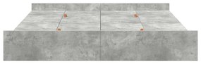 Estrado de cama com arrumação Cinzento cimento 180 x 200 cm