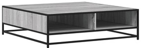 Mesa de centro derivados de madeira e metal cinzento sonoma
