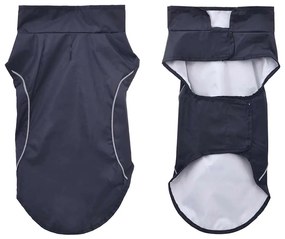Capa de chuva para cães com tiras reflectoras azul-marinho XS
