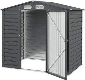 Outsunny Abrigo de Jardim 2,27 m² 190x131x188 cm com 2 Ventilações Porta com Fechadura para Armazenamento de Ferramentas Cinza | Aosom Portugal