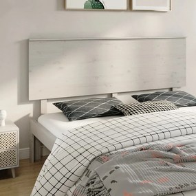 vidaXL Cabeceira de cama 184x6x82,5 cm pinho maciço branco