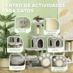 PawHut Arranhador para Gatos 110 cm Arranhador para Gatos Torre para G