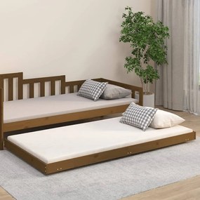 823502 vidaXL Estrutura de cama 80x200cm madeira de pinho maciça castanho mel
