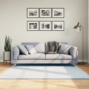 vidaXL Tapete pelo curto macio e lavável HUARTE 160x160 cm azul