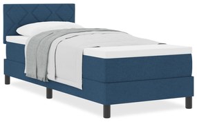 Cama Box Spring com Colchão Azul 80x200 cm Tecido