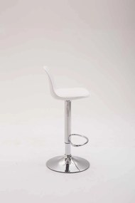 Banco alto Kiel em couro sintético 39 x 82-104 x 43 cm Branco