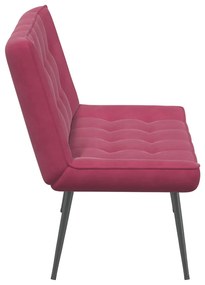 Banco 110x74x84 cm veludo vermelho tinto
