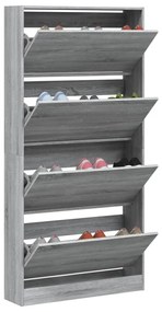 Sapateira c/ 4 gavetas articuladas 80x21x163,5 cm cinza sonoma