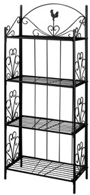 Suporte quadrado para planta / Preto