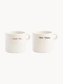 Hand-Painted Mugs Perfect Morning, Set of 2