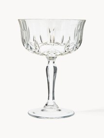 Taças de champanhe de cristal Opera com padrão em relevo, conjunto de 6