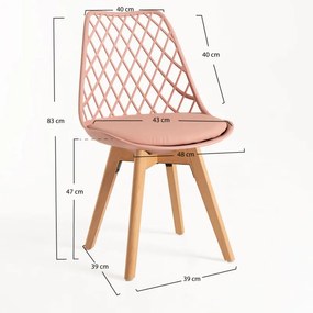 Cadeira Mima - Rosa de avelã
