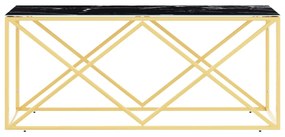 Mesa de centro 110x45x45 cm aço inoxidável e vidro