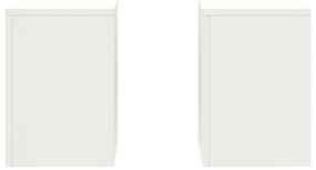 Suportes para Plantas Externas Pilar 2 pcs Branco 24x24x35 cm Aço