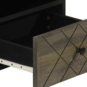 Mesa de centro 80x54x40 cm madeira de mangueira maciça preto