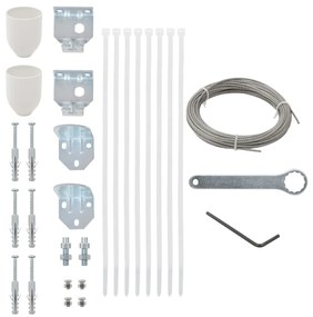 vidaXL 29 pcs conjunto de acessórios para tela de varanda