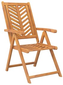 Cadeiras de jardim reclináveis 2 pcs madeira de acácia maciça