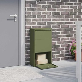 vidaXL Caixa de Entrega Verde-Azeitona 44x22x82 cm Aço