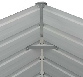 Canteiro de jardim elevado 160x80x77cm aço galvanizado castanho