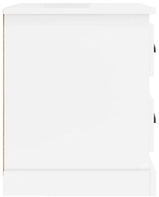 Mesas de cabeceira 2 pcs derivados de madeira branco brilhante