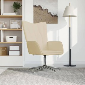 vidaXL Cadeira de descanso tecido cor creme