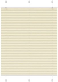 Creme Plissada Cega 110x100 cm Largura Tecido 109,4cm Poliéster