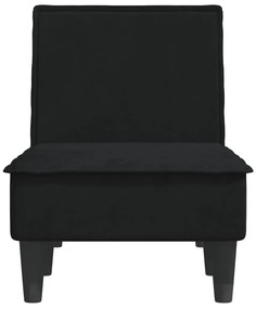 Chaise longue veludo preto