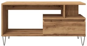 Mesa centro 90x49x45 cm derivados de madeira carvalho artisiano