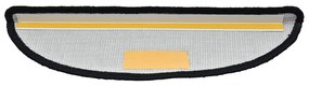 Tapetes de escada 30 pcs 56x17x3 cm preto