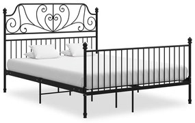 vidaXL Estrutura de cama 160x200 cm metal preto