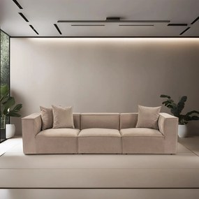 Sofá de 3 Lugares Sora – Cappuccino – 270 cm x 65 cm x 95 cm