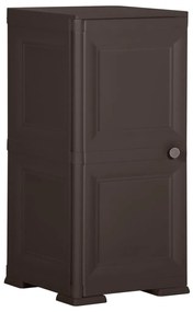 340610 vidaXL Armário de plástico 40x43x85,5 cm design de madeira castanho
