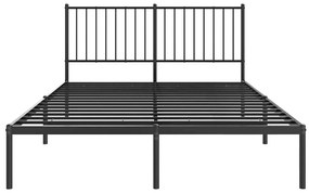 Estrutura de cama com cabeceira 135x190 cm metal preto