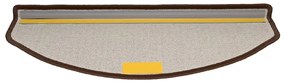 Tapetes de escada 20 pcs 65x24x4 cm castanho café