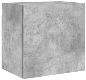 Móveis de parede p/ TV 2pcs 40,5x30x40cm madeira cinza cimento