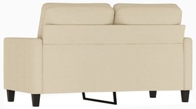 Sofá de 2 lugares tecido 120 cm cor creme