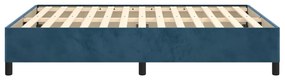 Estrutura de cama sem colchão 140x200 cm veludo azul-escuro
