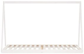 Estrutura de cama infantil 90x200 cm pinho maciço branco