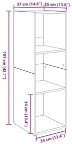 Conjunto de móvel de TV 2 pcs Madeira Antiga 37 x 35 x 107 cm