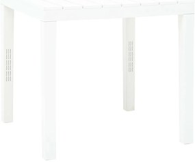 Mesa de jardim 78x78x72 cm plástico branco