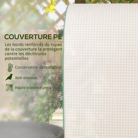 Estufa de jardim 80 x 50 x 160 cm e de varanda resistente aos raios UV, com porta enrolável, 4 prateleiras e cobertura em PE,, branca