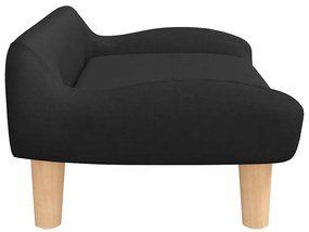 Cama para cães 70x40x24 cm tecido preto