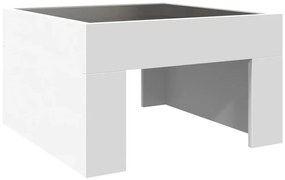 Mesa de centro luzes LED Infinity 50x50x30 cm branco