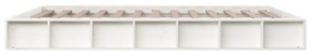 Estrutura de cama 160x200 cm madeira maciça branco