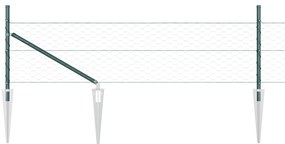 Cerca Hexagonal vidaXL Verde 0,4x100 m Aço