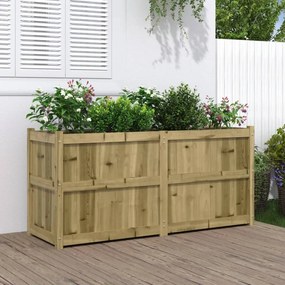 Vaso/floreira de jardim 150x50x70cm madeira de pinho impregnada