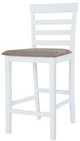 Bancos de bar 2 pcs tecido branco
